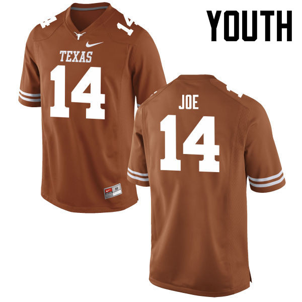 Youth #14 Lorenzo Joe Texas Longhorns College Football Jerseys-Tex Orange